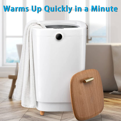 Towel Warmers for Bathroom Bucket，Luxury Large Spa Towel Hot Warmer Bucket Style-Hot Towels in 10 Minutes-Fits Up to Two Oversized Towels - Bathrobe, Towel, Blanket-Yellow