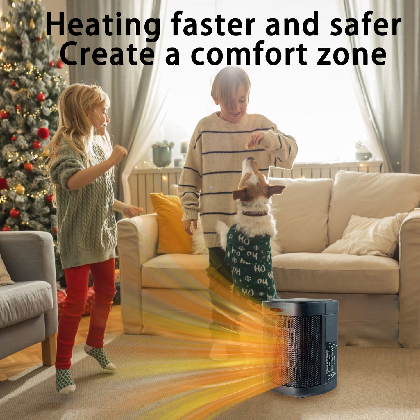 Compact Space Heater Energy-Efficient Fast Heating Ultra-Quiet Operation Stylish Design for Optimal Home Comfort and Convenience